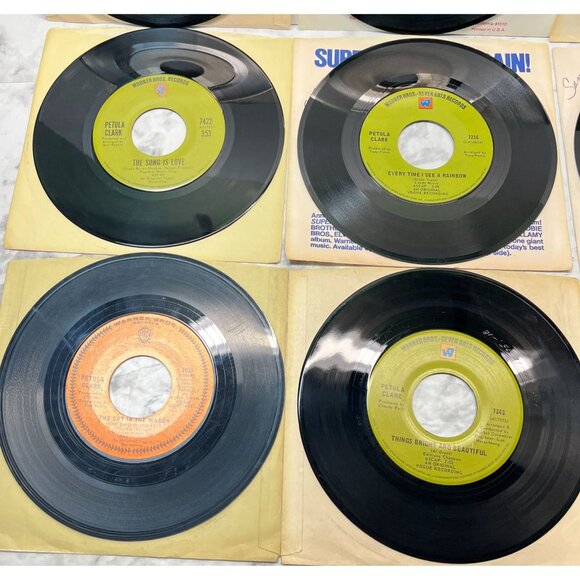 Petula Clark 45 Record Lot of 10 Pop Grass Is Always Greener American Boy - Picture 2 of 8